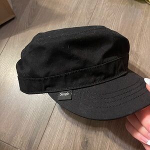 Simple Black Military Cadet Cap